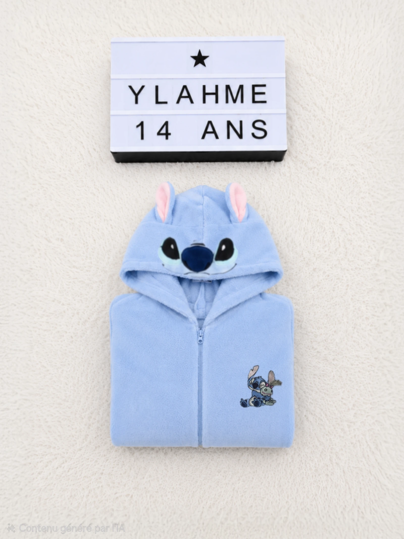 Combinaison pilou Stitch Disney bleu 14 ans 👒